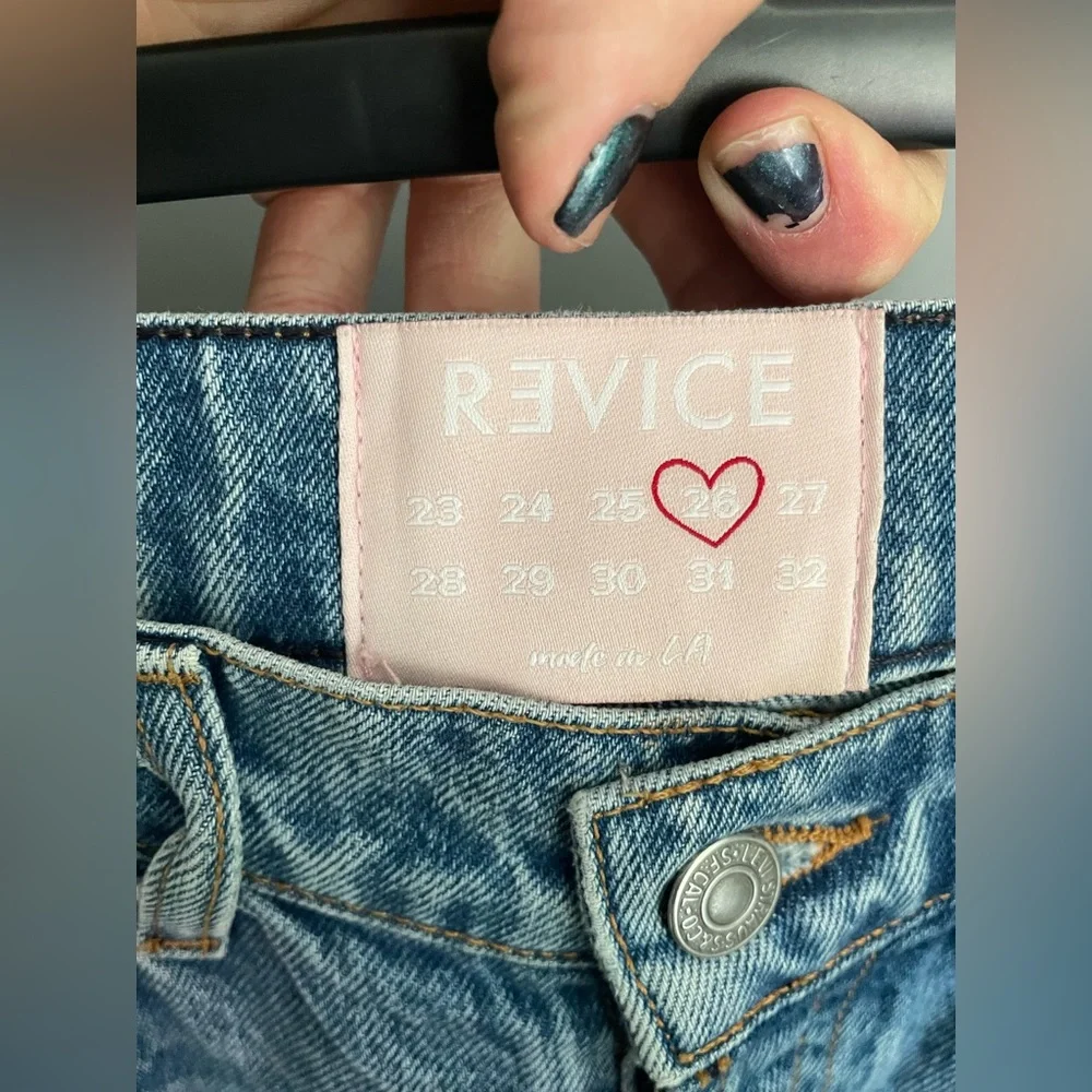 Revice High Waisted Straight Leg Jeans Womens Size 26 - Picture 5 of 6